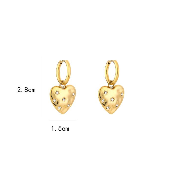 SPARKLE HEART - oorbellen