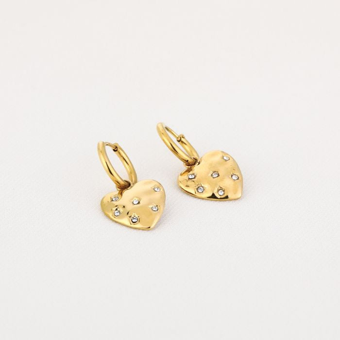 SPARKLE HEART - oorbellen
