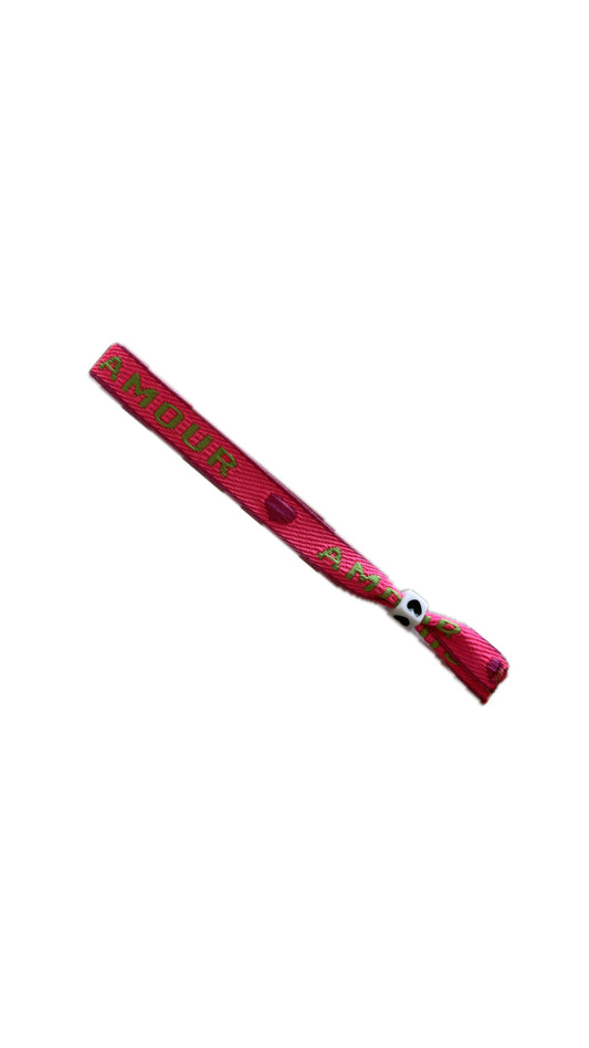 AMOUR PINK - lintarmbandje