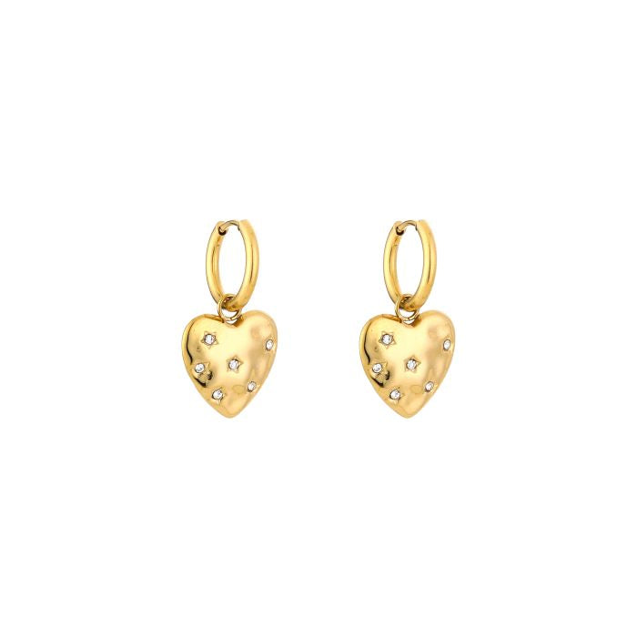 SPARKLE HEART - oorbellen