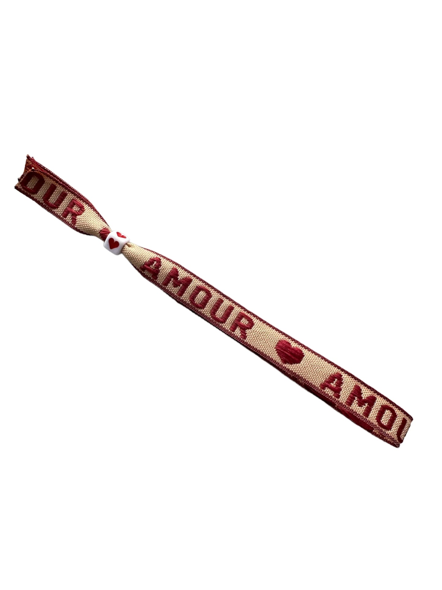 AMOUR RED - lintarmbandje